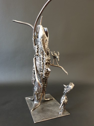 Skulptur mit dem Titel "La forêt enchantée" von Sandrine Plumard, Original-Kunstwerk, Metalle