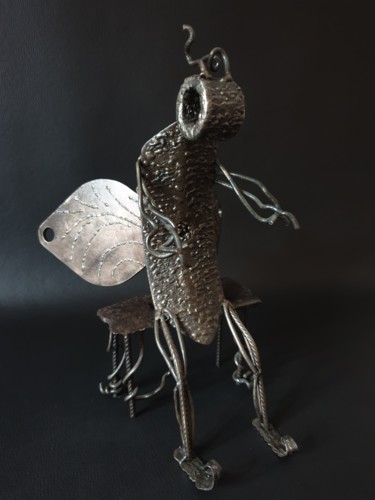 Skulptur mit dem Titel "Fantasia" von Sandrine Plumard, Original-Kunstwerk, Metalle