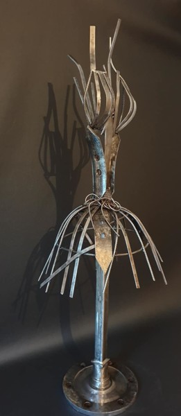 Sculpture intitulée "La petite robe" par Sandrine Plumard, Œuvre d'art originale, Métaux