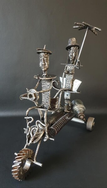 Sculptuur getiteld "En vadrouille" door Sandrine Plumard, Origineel Kunstwerk, Metalen