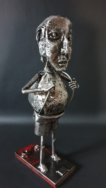 Sculpture titled "Aldo" by Sandrine Plumard, Original Artwork, Metals