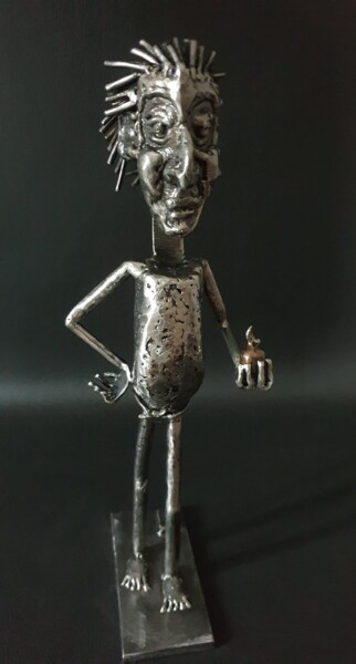 Sculpture titled "First" by Sandrine Plumard, Original Artwork, Metals