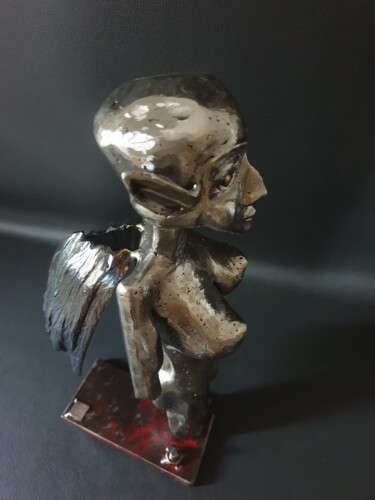 Sculpture titled "Elfe" by Sandrine Plumard, Original Artwork, Metals