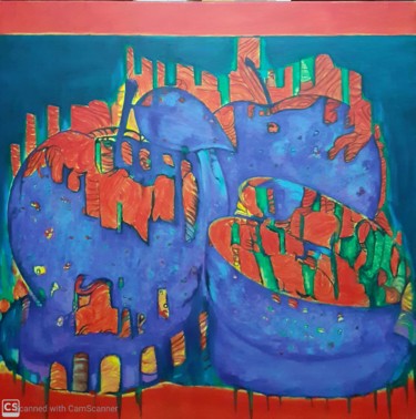 Painting titled "Pictural" by Mariana Dăncău, Original Artwork, Acrylic Mounted on Wood Stretcher frame