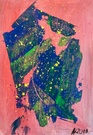 Painting titled "Abstract No. II, Sc…" by Aleksandra Vujovic, Original Artwork, Acrylic