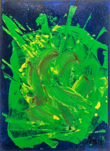Painting titled "Abstract No. VII, D…" by Aleksandra Vujovic, Original Artwork, Acrylic
