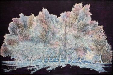 Картина под названием "Сиреневое поле" - Александр Беляев, Подлинное произведение искусства, Другой