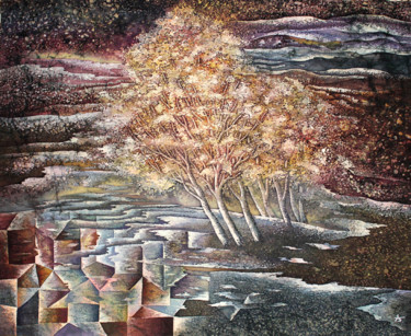 Картина под названием "Деревья" - Александр Беляев, Подлинное произведение искусства, Другой