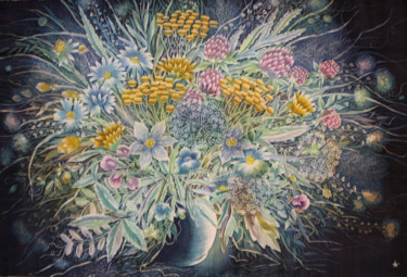 Картина под названием "Полевые цветы" - Александр Беляев, Подлинное произведение искусства, Другой