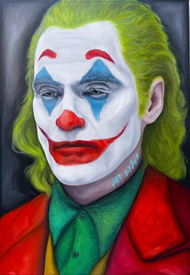 Pittura intitolato "Joker" da Ava Moazen (ArtByAva), Opera d'arte originale, Olio