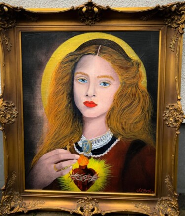 Painting titled "Holy Madonna" by Ava Moazen (ArtByAva), Original Artwork, Acrylic