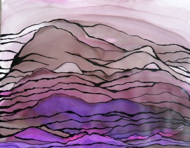 Картина под названием "Туманный дали" - Наталья Чайковская, Подлинное произведение искусства, Чернила