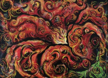 Pintura intitulada "Аленький цветочек" por Natalia Chaikovskaia, Obras de arte originais, Acrílico