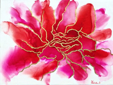 Pintura titulada "Pink flower" por Natalia Chaikovskaia, Obra de arte original, Tinta