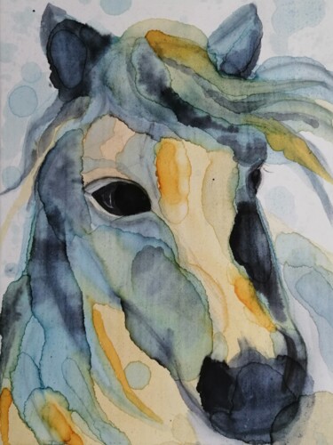 Malarstwo zatytułowany „Лошадь” autorstwa Наталья Чайковская, Oryginalna praca, Atrament