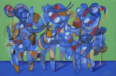 Painting titled "Dancers" by Romeo Avagyan, Original Artwork