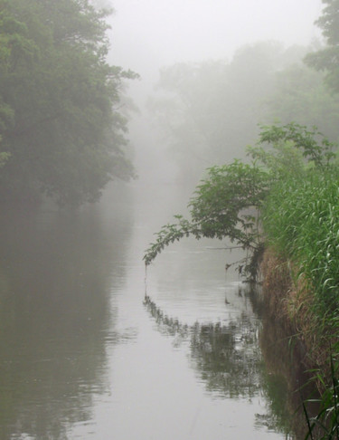 Photography titled "Landscapes: "Mists…" by Curtis H. Jones, Original Artwork, Digital Photography Mounted on Wood Stretcher…