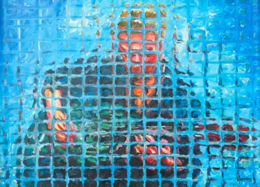 Uomo che suona la chitarra Pittura intitolato "Uomo che suona la c…" da Paolo Avanzi, Opera d'arte originale, Acrilico