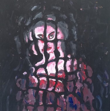 Pittura intitolato "Studio di volto fem…" da Paolo Avanzi, Opera d'arte originale, Acrilico