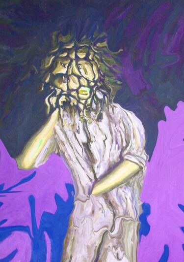 Pittura intitolato "Pensieri nella notte" da Paolo Avanzi, Opera d'arte originale, Acrilico