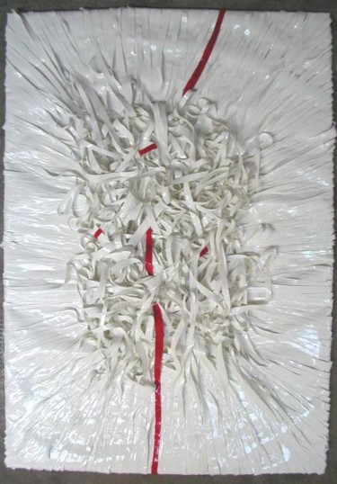 Scultura intitolato "Fil rouge" da Paolo Avanzi, Opera d'arte originale, Smalto