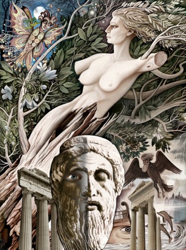 Digitale Kunst getiteld "Die Geburt der Myth…" door Konstantin Avdeev, Origineel Kunstwerk, Digitaal Schilderwerk
