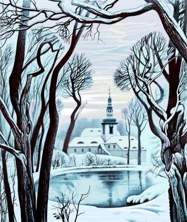 Digital Arts titled "Der Winter. Marient…" by Konstantin Avdeev, Original Artwork, Digital Painting