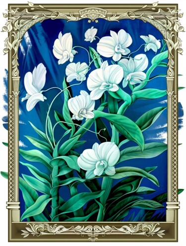 Digital Arts titled "Orchideen" by Konstantin Avdeev, Original Artwork, Digital Print