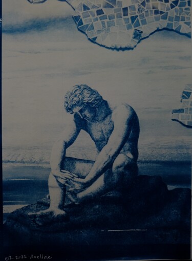 Photographie intitulée "Mélancolie en cyano…" par Aveline, Œuvre d'art originale, Photographie argentique