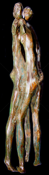Sculpture intitulée "Tendresse" par Aventuriero, Œuvre d'art originale, Bronze
