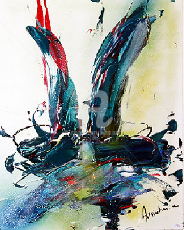 Malerei mit dem Titel "LES BATEAUX AMOUREUX" von Aventuriero, Original-Kunstwerk, Acryl