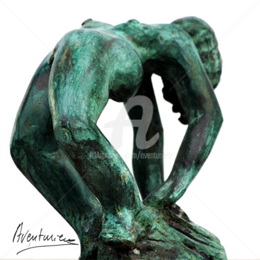 Skulptur mit dem Titel "En souplesse" von Aventuriero, Original-Kunstwerk, Bronze