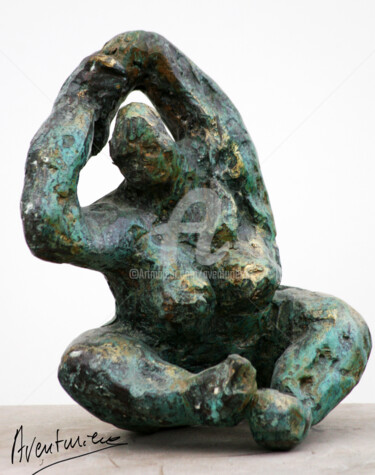 Sculpture intitulée "bien être" par Aventuriero, Œuvre d'art originale, Bronze