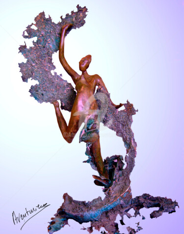 Sculpture intitulée "Eve" par Aventuriero, Œuvre d'art originale, Bronze