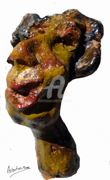 Sculpture titled "LA COQUETTE" by Aventuriero, Original Artwork, Terra cotta