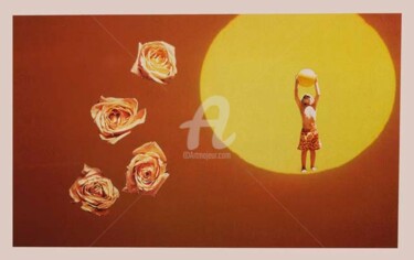 Collages intitulée "Love Is So Yellow" par C Avery, Œuvre d'art originale