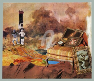 Collages getiteld "idiot's hell" door C Avery, Origineel Kunstwerk