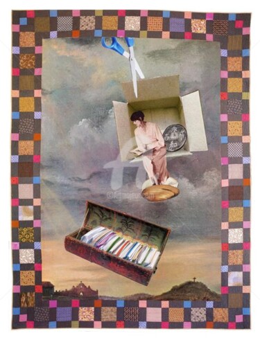 Collages titulada "writers' block (poe…" por C Avery, Obra de arte original