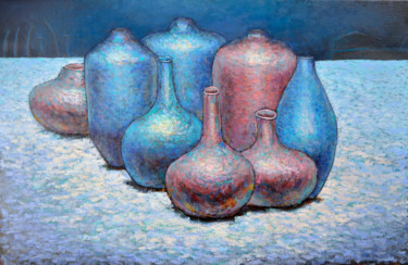Pintura titulada "Clay creations: Win…" por Alex Victor Ihnatenko, Obra de arte original, Oleo Montado en Bastidor de camill…