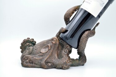 Bronze sculpture Octopus (wine holder) Scultura intitolato "Bronze sculpture Oc…" da Alex Victor Ihnatenko, Opera d'arte originale, Bronzo