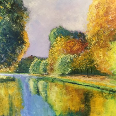 Painting titled "Octobre au fil de l…" by Anne Vignau, Original Artwork