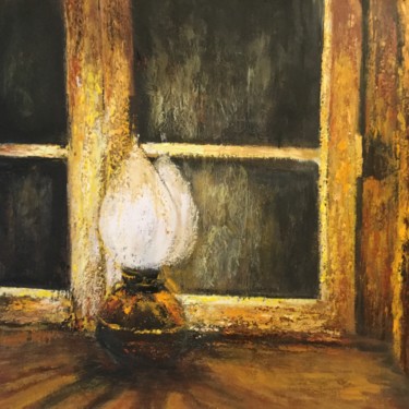 Peinture intitulée "La lampe en cuivre" par Anne Vignau, Œuvre d'art originale