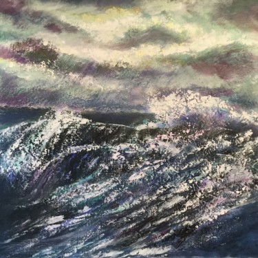 Painting titled "Orage" by Anne Vignau, Original Artwork, Acrylic