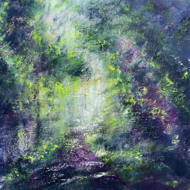Pittura intitolato "Forêt d’été" da Anne Vignau, Opera d'arte originale, Acrilico