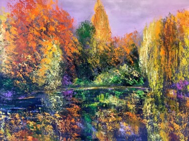 Peinture intitulée "Un automne chez lui" par Anne Vignau, Œuvre d'art originale, Acrylique