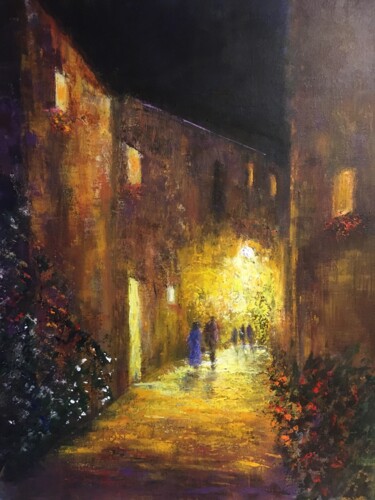Pintura intitulada "Promenade italienne" por Anne Vignau, Obras de arte originais, Acrílico