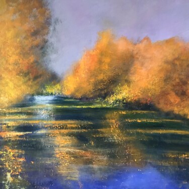 Pittura intitolato "Seine d’automne" da Anne Vignau, Opera d'arte originale, Acrilico