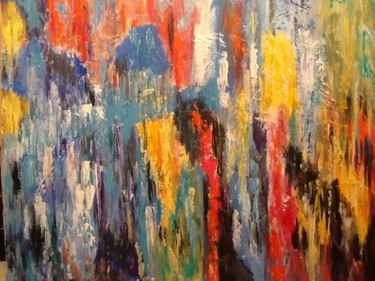 Painting titled "Couleurs stalactites" by Anne Vignau, Original Artwork, Acrylic