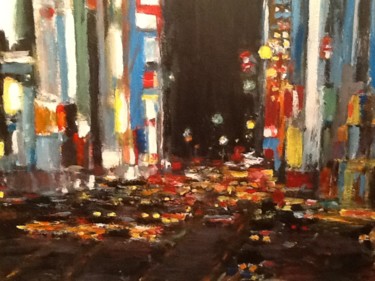 Painting titled "NYC" by Anne Vignau, Original Artwork, Acrylic