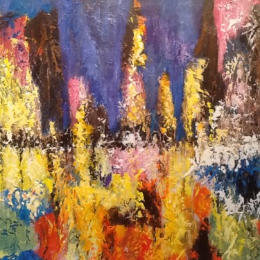 Painting titled "Embrasement..." by Anne Vignau, Original Artwork, Acrylic